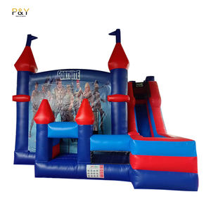 Castillo Inflable Grande para Exteriores con Tobogán de Agua, Brincolín para Fiestas, Castillo Inflable Blanco de Princesa con Tobogán para Niños - Product Image 1