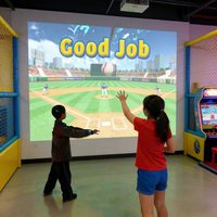 Jeux interactifs de projection murale ChariotTech certifiés CE pour différents âges de joueurs, aire de jeux intérieure
