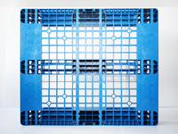 Palette en plastique à double grille Tianzi Zero Worry TBT-1512 pour la logistique, la manutention à la chariot élévateur et l'empilage en entrepôt, épaissie et résistante à l'humidité
