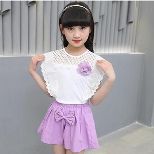 Mono de Verano para Niñas, con Mangas Cortas, Elegante, con Lazo de Encaje y Cuentas, Producto Más Vendido en la Tienda Online China - Product Image 4