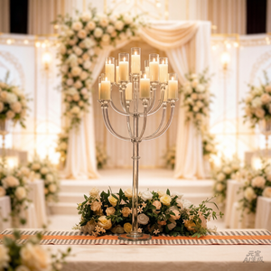 Luxury Wedding Tall Stand Crystal <b>Candle</b> Holder Table Decoration 9 Arms 13 Arms K9 Crystal Candelabra for Wedding - Product Image 1