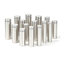 Glass Fastener 15mm Stainless Steel Zinc Acrylic Advertising Bracket Pin Board Fixed Multi-color Custom Screw Hardware
