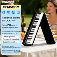 TERENCE V20 Piano Numérique 88 Touches Pondérées Pliable Portable Rechargeable USB-C Clavier Électronique pour Débutants