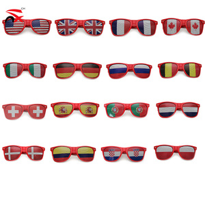 Wholesale Custom National Flag NorwayFlag Promotional Cheer Sunglasses with Flag Sticker for 2026 Football Games Fans Gift