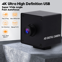 Kamera ELP 4K Lensa Fokus Tetap 3.6mm Webcam Mini USB Ultra HD 2160P Sensor Kamera USB 4K untuk Kamera Video Industri
