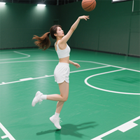 Revêtement de sol pour terrains de sport (basketball, tennis, volley-ball) à base d'acrylique aqueux, écologique, non toxique et hautement élastique