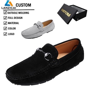 Mocasines Casuales de Cuero de Lujo para <span class=keywords><strong>Hombre</strong></span>, Zapatos Planos Sin Cordones para <span class=keywords><strong>Hombre</strong></span>, Mocasines de Gamuza Marrón para <span class=keywords><strong>Hombre</strong></span>, Zapatos para <span class=keywords><strong>Hombre</strong></span> con Logotipo Personalizado - Product Image 1