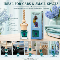 Diffuseur de parfum de luxe pour voiture 8ml, flacon en verre avec bouchon en bois, diffuseur d'huiles essentielles à suspendre, désodorisant pour voiture, idéal pour un cadeau, parfum d'ambiance premium