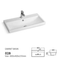 Dernier style de lavabo armoire à linge de Chine pour salle de bains WC 026