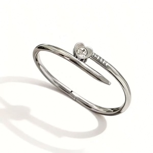 Bracelet en acier inoxydable plaqué or 18 carats pour femme, avec zircone cubique, idéal pour mariage, vente en gros - Product Image 5