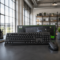 Clavier de bureau USB filaire 104 touches à axe marron, Plug-and-Play, élégant, pour le bureau et le gaming, avec souris – En stock