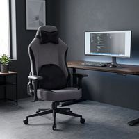 Chaise de bureau ergonomique robuste inclinable, réglable en hauteur, avec support lombaire, design moderne, base pivotante, capacité de 400 lb