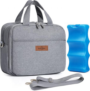 <span class=keywords><strong>Bolsa</strong></span> Enfriadora <span class=keywords><strong>de</strong></span> Leche Materna Reutilizable, Portátil y Suave Freshore con Paquete <span class=keywords><strong>de</strong></span> Hielo, Capacidad para 4 Biberones, para Madres Lactantes y Guarderías - Product Image 1