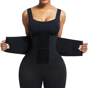 Ceinture de sudation en néoprène pour <span class=keywords><strong>femme</strong></span>, double ceinture de compression pour le fitness et la récupération post-partum - Product Image 4
