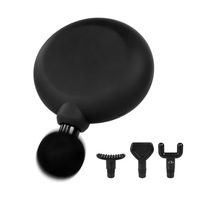 Mini pistolet de massage électrique rechargeable, 5 têtes de massage, 3 vitesses, batterie 1200 mAh, fonction musicale, vibrations profondes, relaxant musculaire