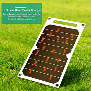 Cargador Solar ALECTER de 10W, Monocristalino, de Alta Eficiencia, con USB, IP62 Impermeable, Ligero, Mini Ventosas, Banco de Energía - Product Image 3