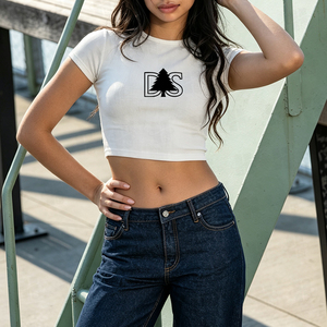Custom Plain Basic Baby Tees Wholesale Stylish Girls Dance <b>Crop</b> <b>Tops</b> Screen Printing Cotton Women’s <b>Crop</b> <b>Top</b> T-shirts - Product Image 2