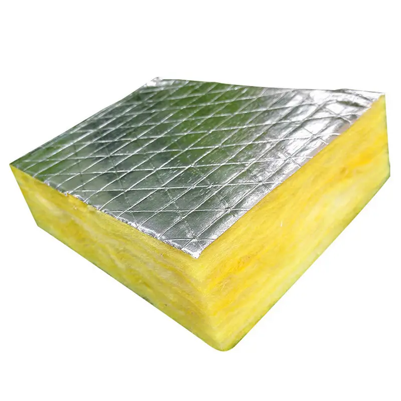 Materiali per pareti pannello in lana di vetro ignifugo con isolamento termico giallo rigido