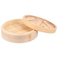 Cuiseur vapeur électrique en bambou pour riz, nouilles, pains, mini-bao, et couscous