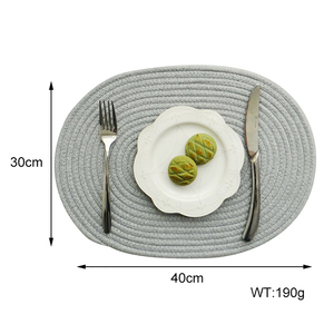 Manteles Individuales Antideslizantes Lavables de Algodón y Poliéster Trenzado Ovalados y Redondos para Mesas de Comedor, Venta al por Mayor para Oficina y Hogar - Product Image 1