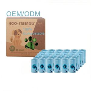 Sac à déjections canines biodégradable, compostable à 100 %, personnalisable, en amidon de maïs, respectueux de l'environnement, avec possibilité de marquage de la marque - Product Image 1