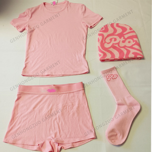 2025 Mới Mùa Đông Loungewear Dệt Kim Phụ Nữ Đặt Dài Tay Áo Gấp Eo Quần Hloe Hat Và Vớ Biểu Tượng Tùy Chỉnh 2 Mảnh Thiết Lập Phụ Nữ - Product Image 6