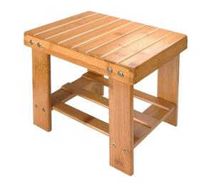 Bamboo Step <strong>Stool</strong> <strong>Bathroom</strong> Foot <strong>Stool</strong> <strong>for</strong> Mudroom Foyer Entryway Shoe Bench - Product Image 1
