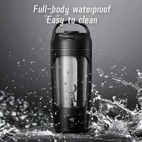Botol Shaker Protein Elektrik USB Rechargeable 23652D Dengan Layar Temperatur, Cangkir Pencampur untuk Olahraga Fitness di Gym