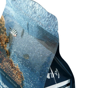 Bolsa de plástico con cierre hermético de pie con fondo plano impreso con logotipo personalizado para envasado de alimentos, gelatina para comida de mascotas, arroz, tapioca, goma de mascar - Product Image 3