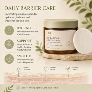 Pads Toniques Visage Hydratants et Réparateurs à la Bifida Biome, Céramide et Panthénol, Soin Barrière Cutanée, Marque Blanche OEM ODM, 70 Tampons, 150ml - Product Image 6