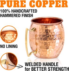 Moscow Mule Copper <b>Mugs</b> <b>Set</b> Wholesale Stainless Steel Copper Beer <b>Mug</b> Plating Gold Copper <b>Mugs</b> - Product Image 2