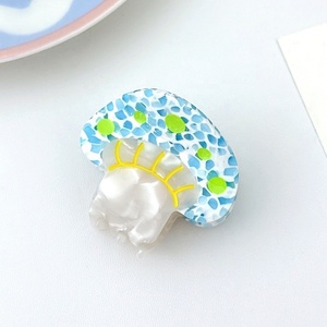 Pinza de Pelo con Forma de Hongo de Acetato Colorida y Linda para Mujer, Accesorios para el Cabello Hechos a Mano al Estilo Instagram - Product Image 2