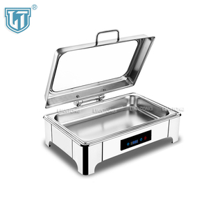 Chauffe-plats électriques à induction pour la restauration Présentoir de plats de buffet Chauffe-plats ronds et rectangulaires en acier inoxydable - Product Image 4