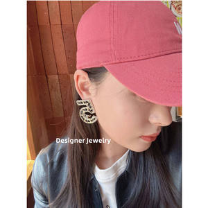 Pendientes de Perlas de Diseño de Marca de Moda, Chapados en Oro de 18k, Acero Inoxidable, Aro de Lujo, Letra <span class=keywords><strong>GGCC</strong></span>, Pendientes de Diseño - Product Image 3