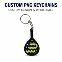 Porte-clés PVC personnalisé en forme de raquette de padel, avec logo sur mesure, en caoutchouc souple, pour le tennis de padel, cadeau sportif, souvenir, vente en gros, OEM