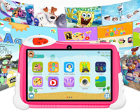 Nueva Tablet Educativa de 7 Pulgadas con Android 8.1, Wi-Fi, Alta Definición, Resistente al Agua y a los Golpes, Carga USB-C, Regalo Navideño para Niños