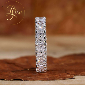 Кольцо-обручалка с выращенным в лаборатории бриллиантом, сертифицированным IGI, на заказ, из золота 18 карат, с выращенным в лаборатории бриллиантом огранки «радиант», женское ювелирное изделие - Product Image 2