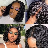 Expédition immédiate : Perruque Water Wave vietnamienne naturelle en cheveux humains, perruques Lace Front en gros, perruques frontales HD sans colle pour femmes noires