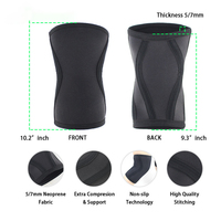 Genouillères de compression en néoprène 7 mm pour squats, soulevés de terre, haltérophilie et powerlifting, avec logo personnalisé, vente en gros