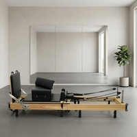 Máquina de Pilates Reformer Profesional, Plegable, de Madera, para Estudio y Ejercicio en Casa