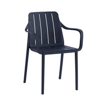 Chaise de jardin empilable en polypropylène durable, respirante, avec support dorsal, pour terrasse commerciale et loisirs