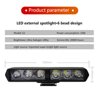 6 LED motosiklet far Spot ışıkları yardımcı yüksek parlaklık lamba elektrikli araç scooter motosiklet modifiye ampuller