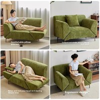 Fauteuil pivotant en bois moderne avec revêtement en velours chenille, style rétro, assise confortable et luxueuse pour salon