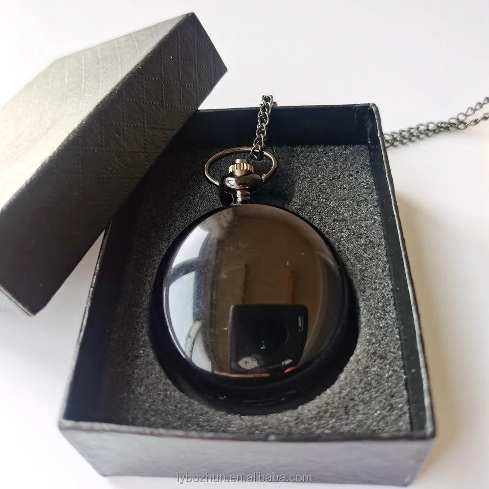 Fashion Polished Smooth Alloy Chain Pendant Necklace Man Women's Gift Quartz Pocket Watch