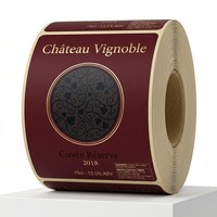 Étiquettes de vin interactives thermochromiques écologiques recyclables personnalisées de qualité supérieure Vernis mat Marquage à chaud pour bouteille de vin rouge
