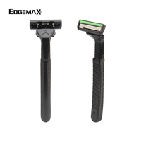 Rasoir à raser pour homme à 3 lames en acier inoxydable, prix bas, bonne qualité, couleur et logo personnalisés, emballage
