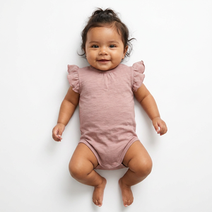 Rompers para bebés al por mayor, monos y rompers para niñas, romper de bebé de algodón orgánico de bambú - Product Image 1