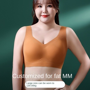 Soutien-gorge de sport sans couture confortable grande taille avec logo personnalisé, soutien-gorge fin une pièce, sous-vêtements féminins, soutien-gorge sans armatures 3/4, soutien-gorge en gelée, gilet - Product Image 3