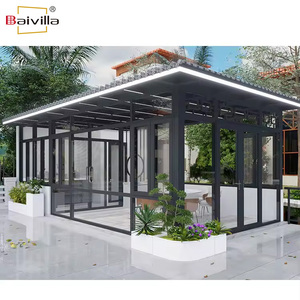 Quatre saisons extérieur jardin patio véranda porche enceintes serre solarium salle de soleil fermée verre maison véranda - Product Image 2