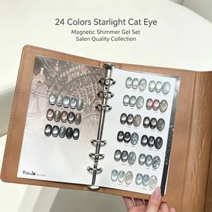 Ensemble de 24 vernis à ongles gel magnétique effet œil de chat Galaxy Glow, couleur métallique scintillante, UV, à retirer par trempage, pour manucure professionnelle en salon - Product Image 2